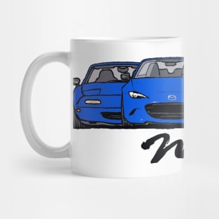 MX5 Miata Generations Blue Mug